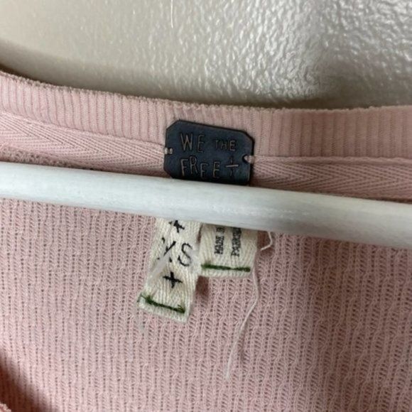 We the Free Pink Waffle‎ Knit Top - Picture 2 of 3